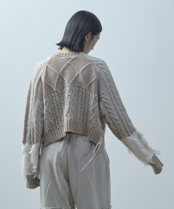 PATCHWORK STITCH CABLE KNIT 詳細画像 11