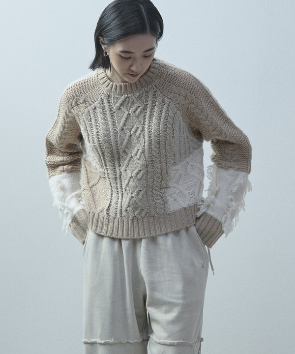 PATCHWORK STITCH CABLE KNIT 詳細画像 14