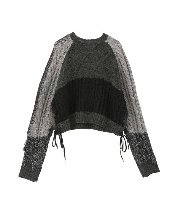 PATCHWORK STITCH CABLE KNIT 詳細画像 2