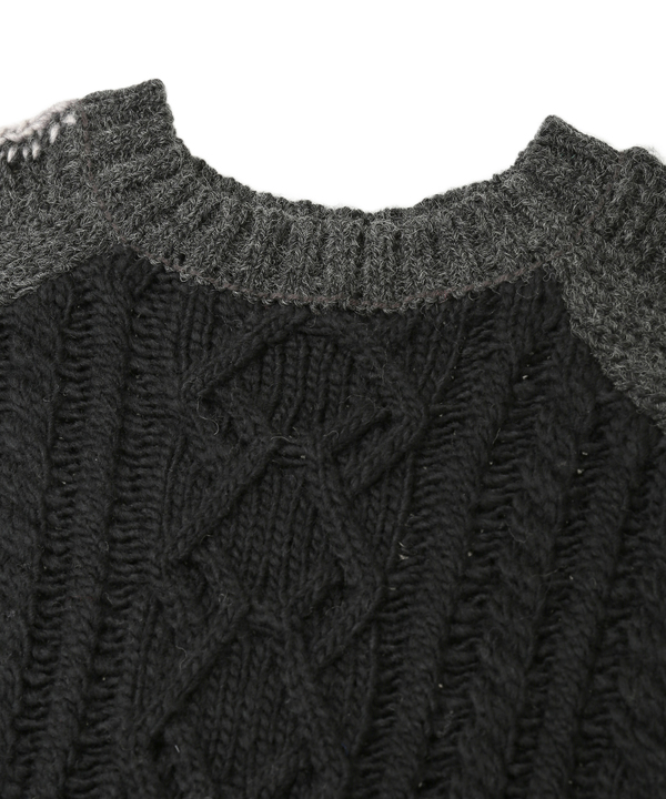 PATCHWORK STITCH CABLE KNIT 詳細画像 3