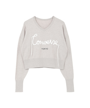 SPINDLE LOGO VNECK KNIT
