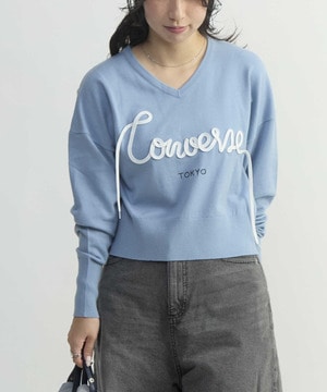 SPINDLE LOGO VNECK KNIT