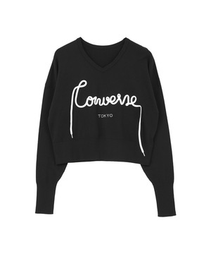 SPINDLE LOGO VNECK KNIT