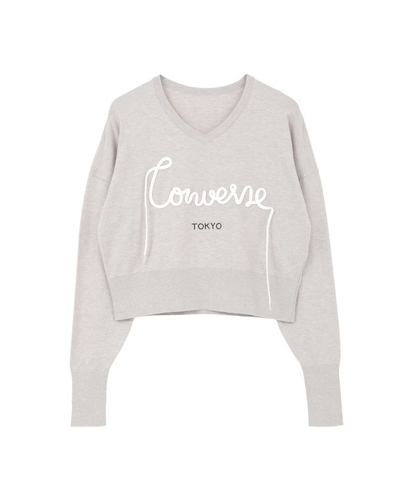 SPINDLE LOGO VNECK KNIT 詳細画像 ライトグレー 1