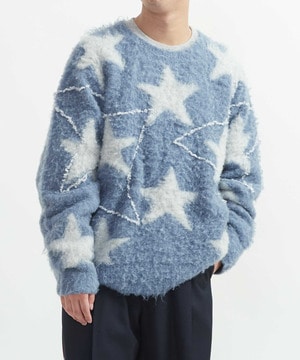 STAR★ ALLOVER STITCH KNIT PULLOVER