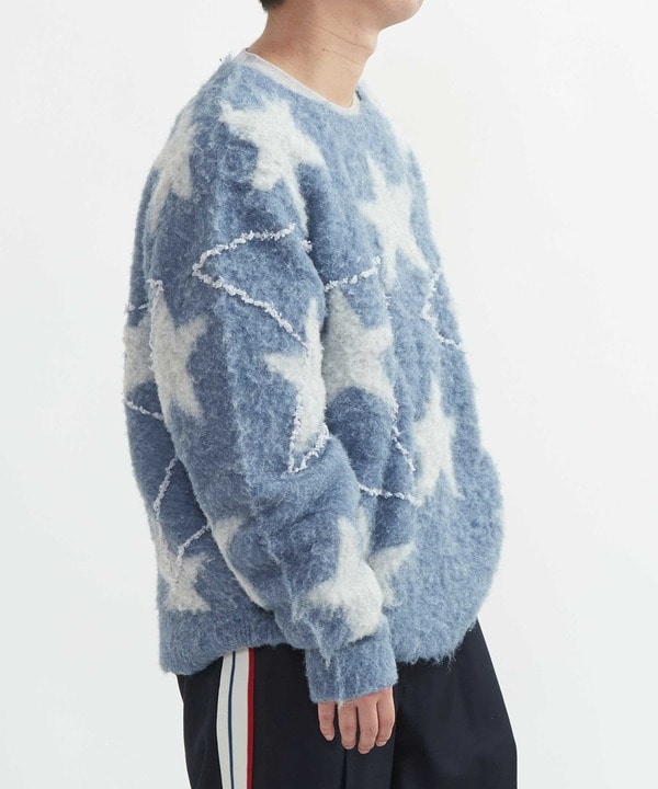 STAR★ ALLOVER STITCH KNIT PULLOVER 詳細画像 1