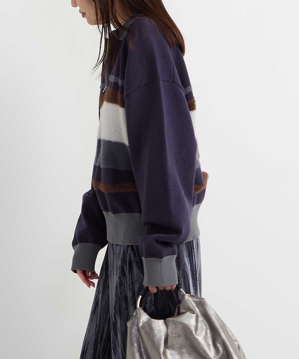 HL HALF-ZIP BORDER KNIT PULLOVER 詳細画像 11