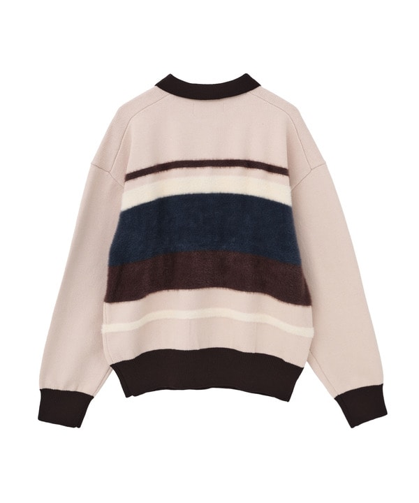 HL HALF-ZIP BORDER KNIT PULLOVER 詳細画像 3