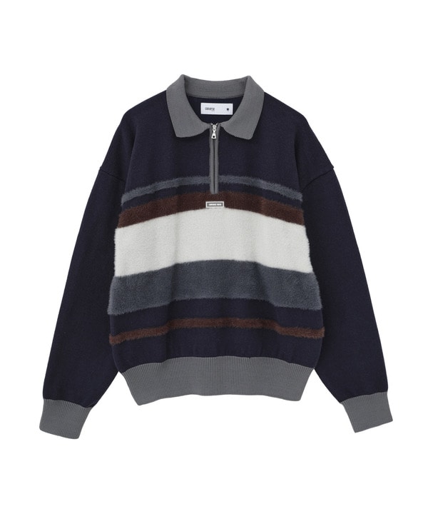 HL HALF-ZIP BORDER KNIT PULLOVER 詳細画像 4