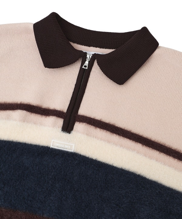 HL HALF-ZIP BORDER KNIT PULLOVER 詳細画像 5