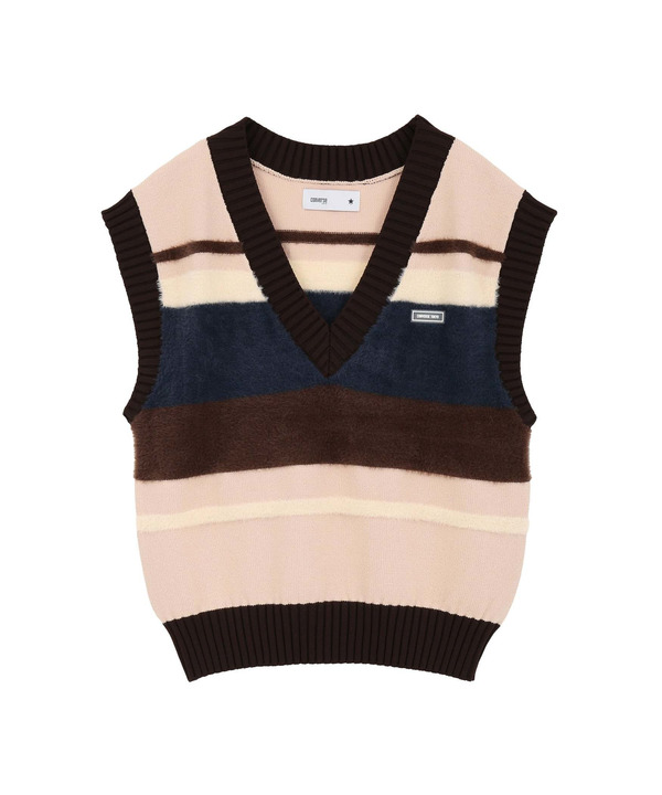 HL BORDER V-NECK KNIT VEST 詳細画像 3