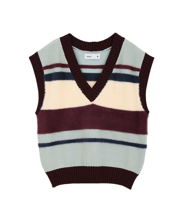 HL BORDER V-NECK KNIT VEST 詳細画像 4