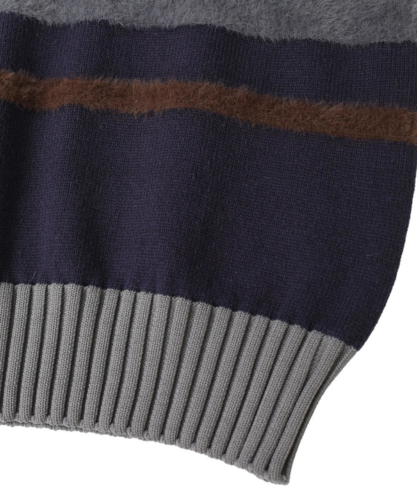 HL BORDER V-NECK KNIT VEST 詳細画像 9