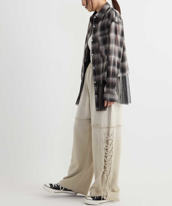  LACE-UP SIDE VINTAGE SWEAT PANTS 詳細画像 1