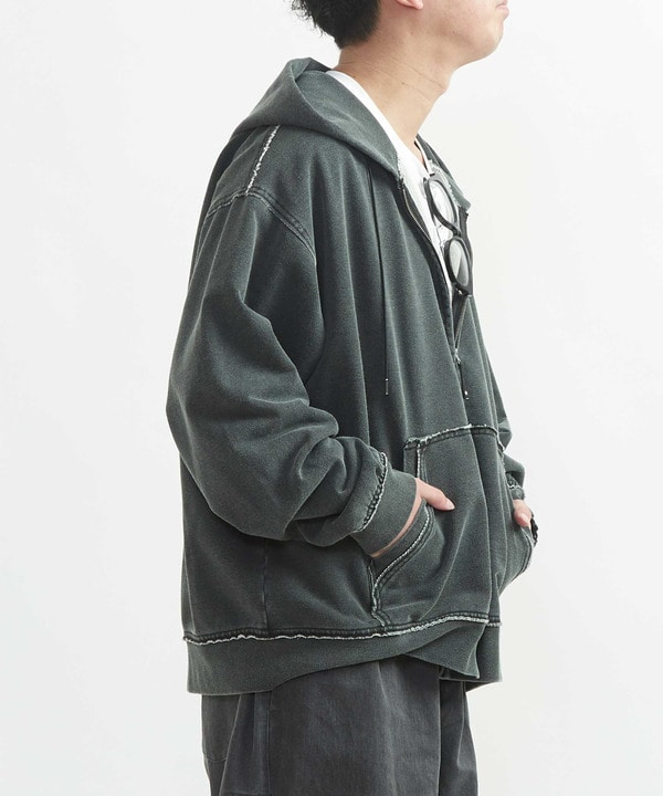 INDIGO SPRAY DYE HOODIE 詳細画像 3