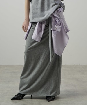 【HL】JERSEY GATHERED RIBBON SKIRT