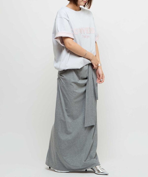 【HL】JERSEY GATHERED RIBBON SKIRT 詳細画像 3