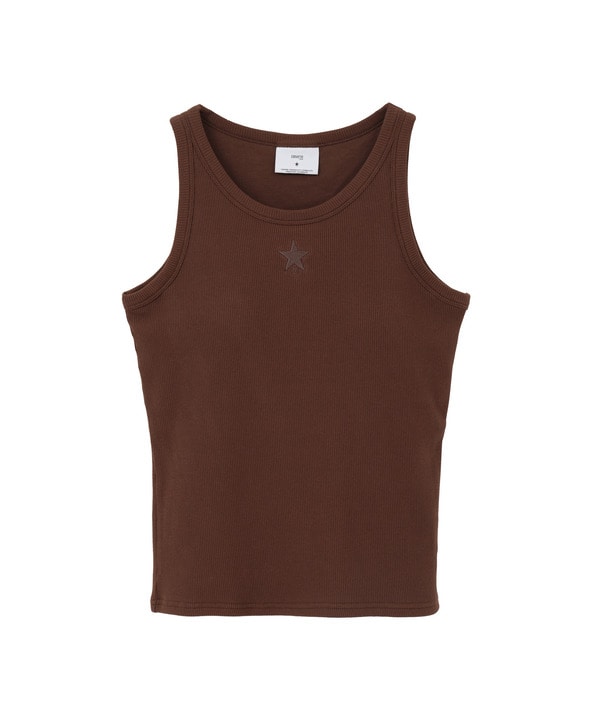 PADDED RIBBED TANK TOP 詳細画像 ブラウン 1