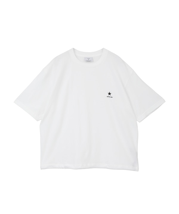 ONE POINT STAR EMBROIDERY TEE 詳細画像 ホワイト 1