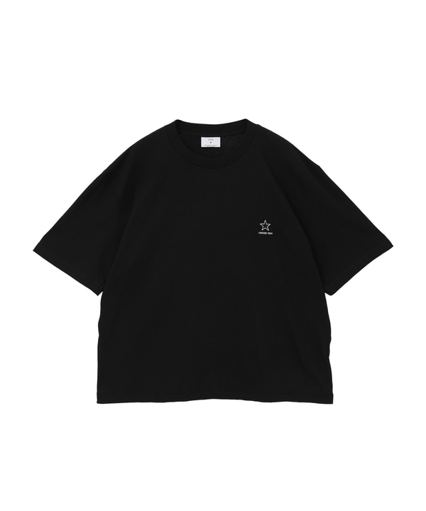 ONE POINT STAR EMBROIDERY TEE 詳細画像 ブラック 1