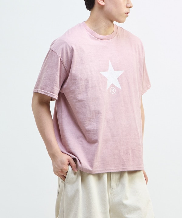 VINTAGE WASH STAR LOGO TEE 詳細画像 ピンク 1