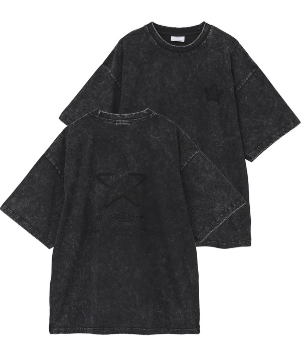 STAR★ PATCH LETTERING TEE 詳細画像 ブラック 1