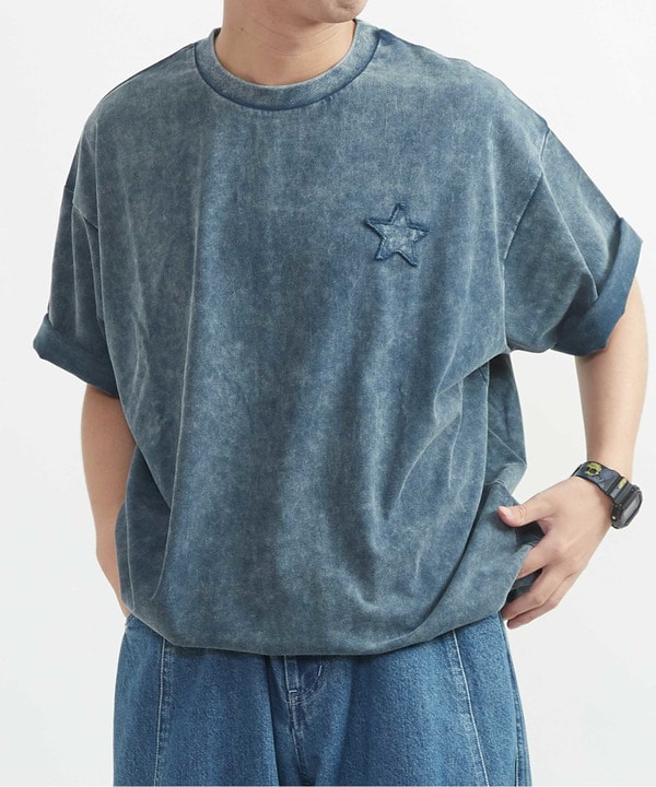 STAR★ PATCH LETTERING TEE 詳細画像 ネイビー 1