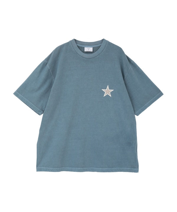 STAR LEATHER PATCH TEE 詳細画像 サックスブルー 1