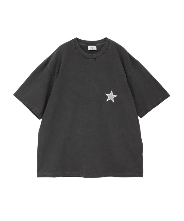 STAR LEATHER PATCH TEE 詳細画像 ブラック 1