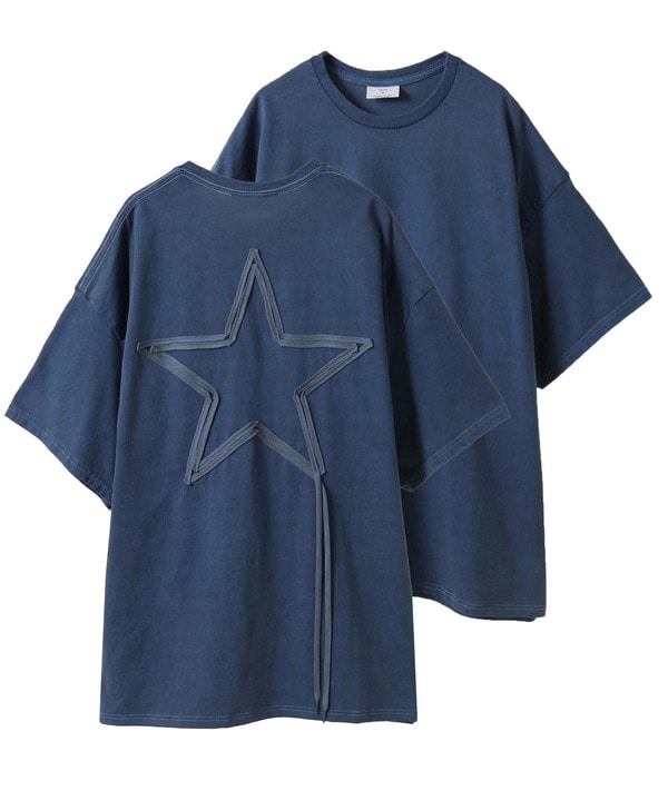 PIGMENT DYE SPINDLE STAR★ TEE 詳細画像 ネイビー 1