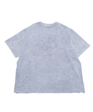 SPINDLE HEM EMBROIDERED LOGO TEE