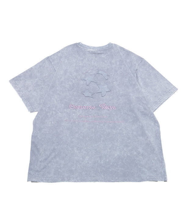 SPINDLE HEM EMBROIDERED LOGO TEE 詳細画像 グレー 1
