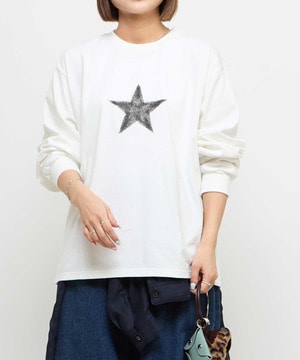 ONE STAR UP RECYCLED COTTON LONG SLEEVE TEE 