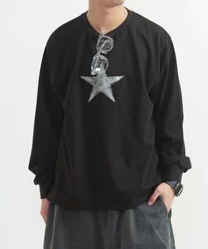 ONE STAR UP RECYCLED COTTON LONG SLEEVE TEE 