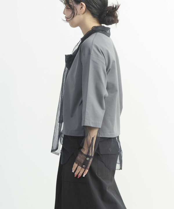 【HL】TULLE BOWTIE CROPPED TEE 詳細画像 11