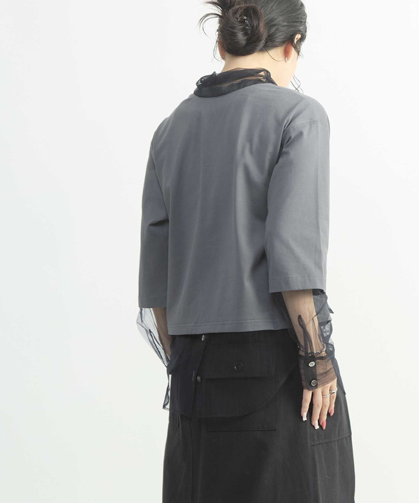 【HL】TULLE BOWTIE CROPPED TEE 詳細画像 12