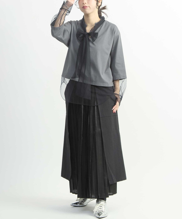 【HL】TULLE BOWTIE CROPPED TEE 詳細画像 13