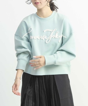 3D EMBROIDERY CROPPED SWEAT
