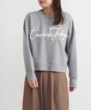 3D EMBROIDERY CROPPED SWEAT
