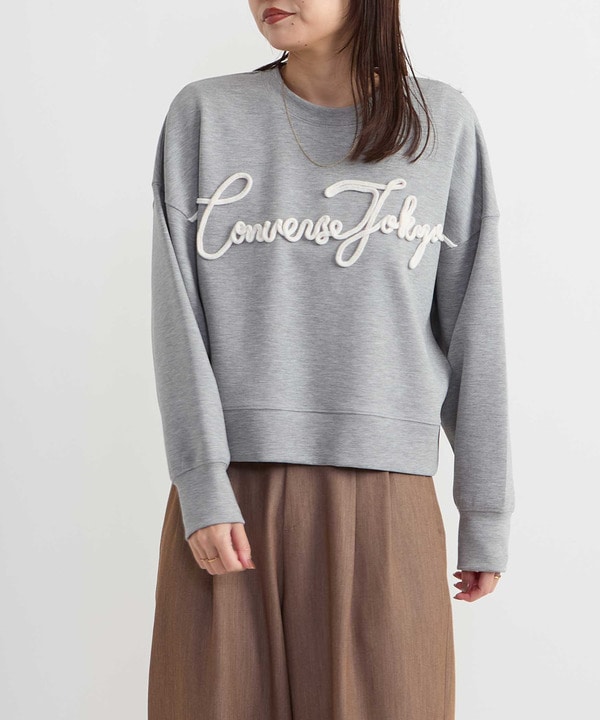 3D EMBROIDERY CROPPED SWEAT 詳細画像 グレー 1