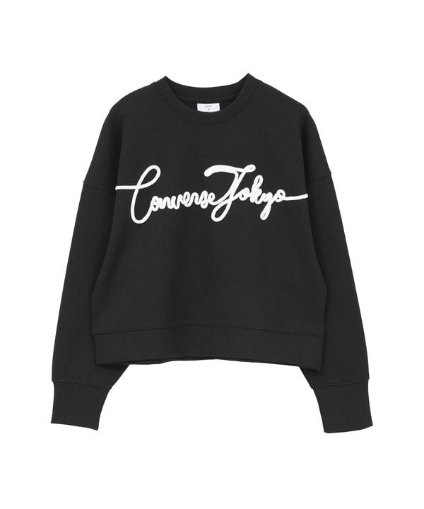 3D EMBROIDERY CROPPED SWEAT 詳細画像 ブラック 1