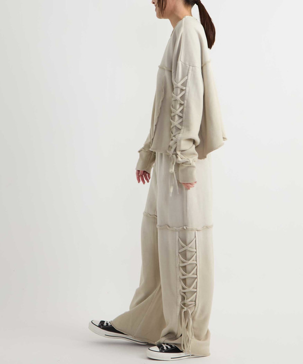 LACE-UP SLEEVE VINTAGE SWEAT 詳細画像 2