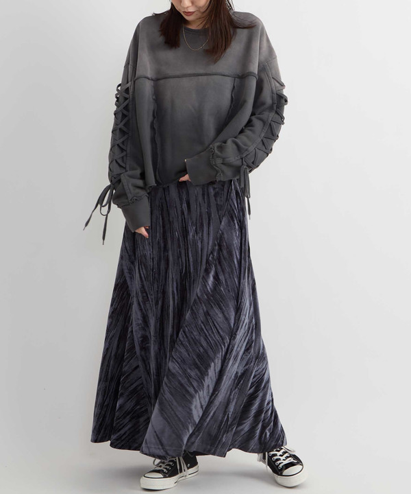 LACE-UP SLEEVE VINTAGE SWEAT 詳細画像 8