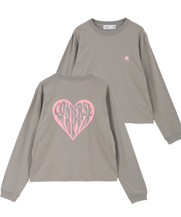 HEART LOGO BACK PRINT TEE 詳細画像 グレー 1