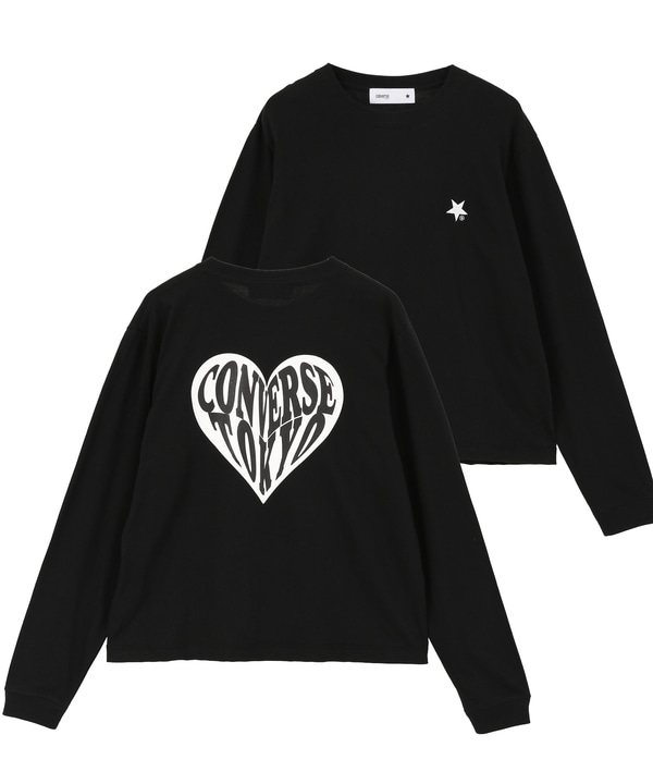 HEART LOGO BACK PRINT TEE 詳細画像 ブラック 1