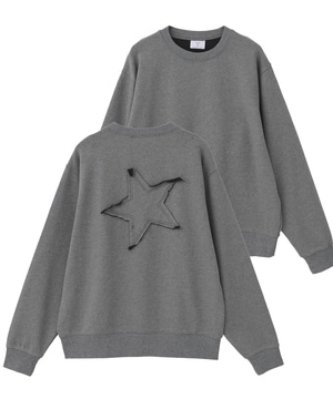 BACK STAR★ PATCH INDIGO SWEAT