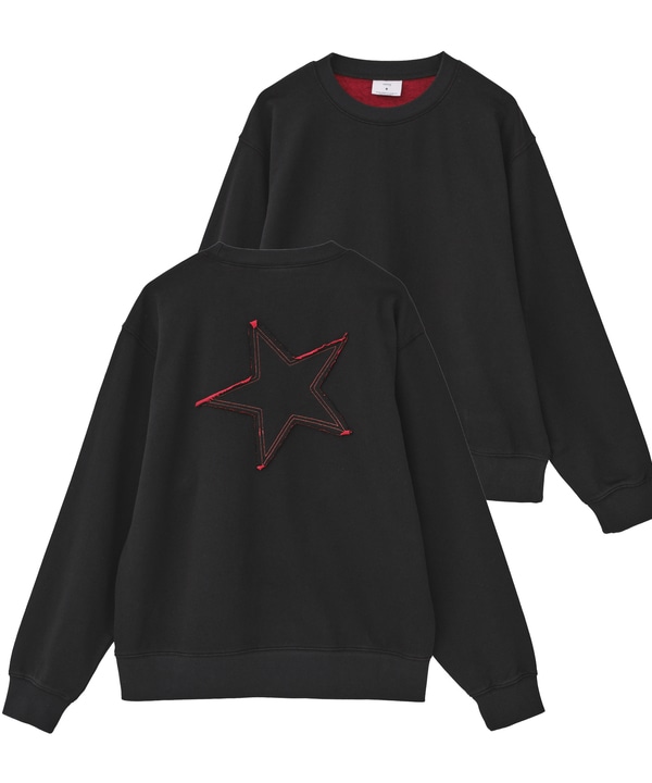 BACK STAR★ PATCH INDIGO SWEAT 詳細画像 ブラック 1
