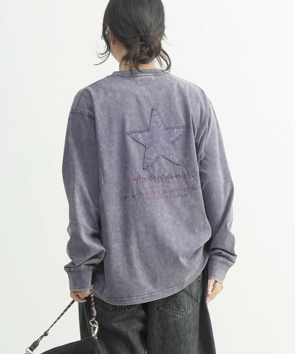 HEM SPINDLE LOGO LONG SLEEVE TEE 詳細画像 パープル 1