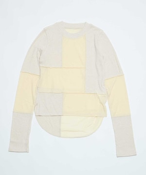 【HL】PATCHWORK VELOR RIB TOP
