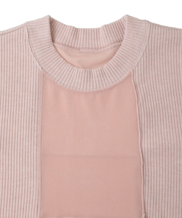 【HL】PATCHWORK VELOR RIB TOP 詳細画像 17